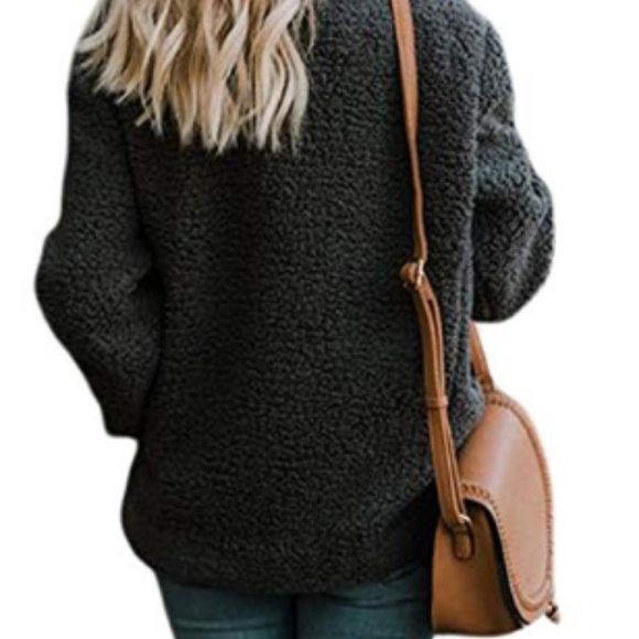 Women's Winter Open Front Fleece Coat Cardigan - Picture 3 of 3